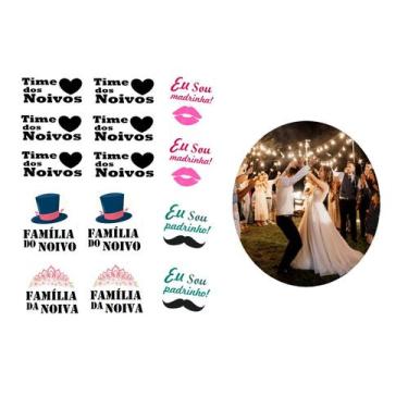 Imagem de Tatoo Temporárias Personalizadas Casamento Amor e Humor A4 - 3i