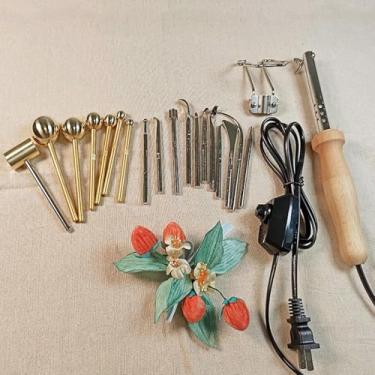 Imagem de LGEOELIAS Ferramentas de fabricação de flores de tecido com 18 cabeças, fabricante de flores de tecido elétrico, ajustável à temperatura, para fazer flores de tecido faça você mesmo, flores falsas