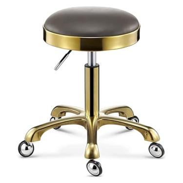 Imagem de WYUYIWH Banqueta de rodinhas com rodas com rodas para salão de beleza, hidráulica, para laboratório, guitarra, laboratório, bancada de trabalho, cadeira giratória ajustável médica