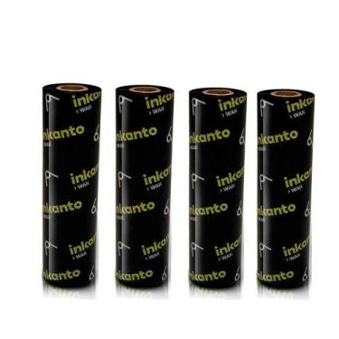 Imagem de 4 Rolos De Ribbon De Cera 110X74M Zebra Argox Elgin Tsc God - Inkanto