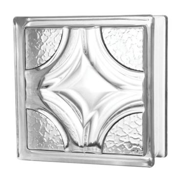 Imagem de Tijolo De Vidro 19 X 19 X 8 Cm Geométrico Estrela Translúcido 06 Unidades Tradestar