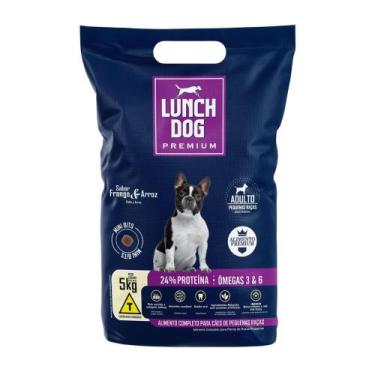 Imagem de Ração Lunch Dog Premium para Cães de Pequeno e Médio Porte Sabor Frang