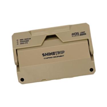 Imagem de Generic Mini lanterna LED para acampamento ao ar livre, lâmpada de tenda, ângulo ajustável para gramado, área externa, casa, caça, Cor Areia