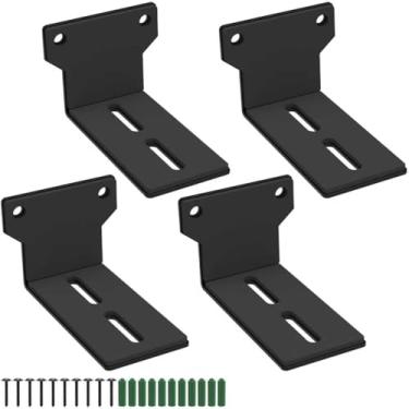 Imagem de woiron Suporte de parede universal Soundbar Prateleira de parede flutuante compatível com Samsung, Sony, LG, Vizio, Bose e mais, suporte de montagem Soundbar Suporte de prateleira sob TV (4 peças)