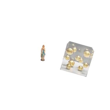 Imagem de Fenteer Estatueta Da Virgem Maria Lutero com Bola Ornamental em Acrílico Transparente, Obra de Arte Decorativa, Escultura para Escritório, Carro, Pra