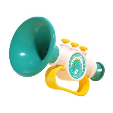 Imagem de Almencla Brinquedo de trompete pequeno, ferramenta de ensino para crianças de 2 a 3 anos, fácil de brincar, presente de aniversário portátil, Verde