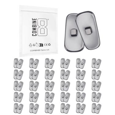 Imagem de Combine8 Almofadas de nariz para óculos, 30 pares de almofadas de nariz de metal com 1 chave de fenda e 4 parafusos para óculos de sol Oakley Tincup OX3184/Conductor 6/Conductor 8/Savitar/Wingfold