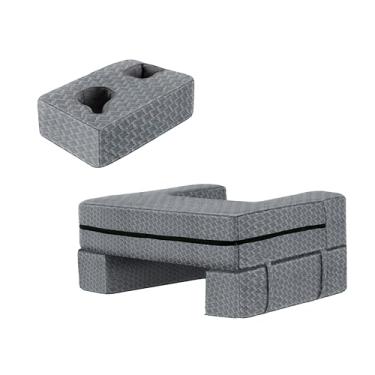 Imagem de Vhaso Travesseiro extragrande para leitura e jogos com porta-copos, almofada de mesa de colo para laptop para adultos, mesa de cama de espuma viscoelástica para trabalho, jogos, leitura e escrita