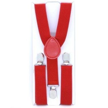 Imagem de Suspensório Infantil Regulador Elástico Liso Social Unisex Pajem 80 Cm