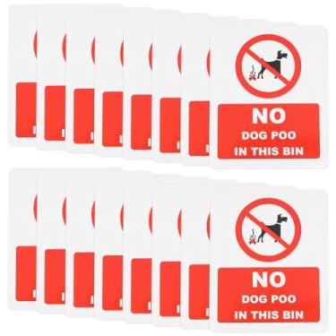 Imagem de SG Store 16 adesivos de vinil à prova d'água 90 mm x 110 mm No Dog Poo in This Bin