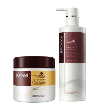 Imagem de Shampoo de tratamento capilar Karseell Collagen com óleo de argan 500m