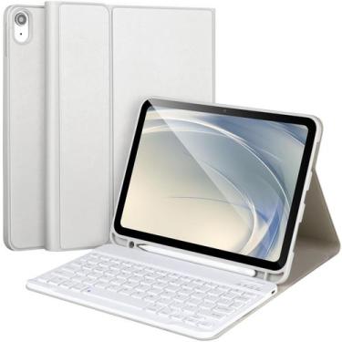 Imagem de Capa de teclado AHYWTAN para iPad 11/10ª geração com porta-lápis
