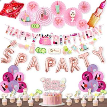 Imagem de Conjunto de suprimentos para festas Hombae Spa Makeup Birthday 51 unid