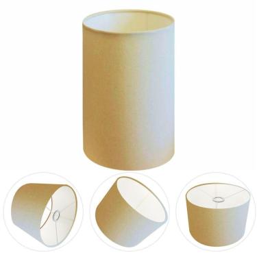 Imagem de Cúpula Abajur E Luminária Cilíndrica Vivare Cp-7002 ø13x30cm - Bocal Nacional Amarelo