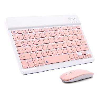 Imagem de Kit Teclado e Mouse Bluetooth para Tablet com Película de Vidro Temper