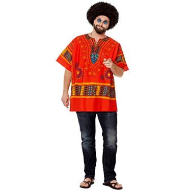 Imagem de Spirit Halloween Fantasia hippie para adultos, Multicolorido., P-M