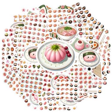 Imagem de 50 peças de adesivos de cozinha japonesa de comida sushi adesivos de PVC adesivos japoneses brinquedo para guitarra, faça você mesmo, bicicleta, skate, laptop, bagagem, decoração, laptop, bagagem