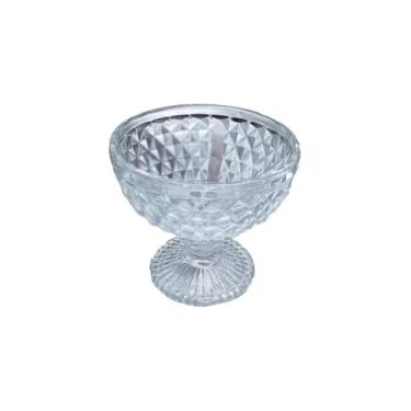 Imagem de Conjunto 6 Taças de Sobremesa Bico de Abacaxi, Vidro, 300ml, 10,5x12cm, Design Clássico Português, para Mousses e Sobremesas