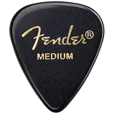 Imagem de Fender Palhetas clássicas em formato 351 (pacote com 144) para guitarra elétrica, guitarra acústica, bandolim e baixo, 351 - médio, preto