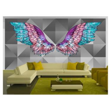 Imagem de Papel De Parede 3D Arte Asas Selfie Insta Cores 3,5M Tra268 - Você Dec