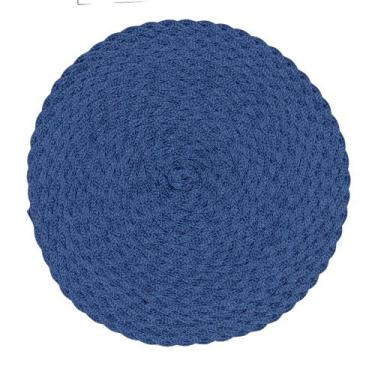 Imagem de Jogo Lugar Americanos Para Mesa Redondo Azul 38Cm Sousplat - Top Flex