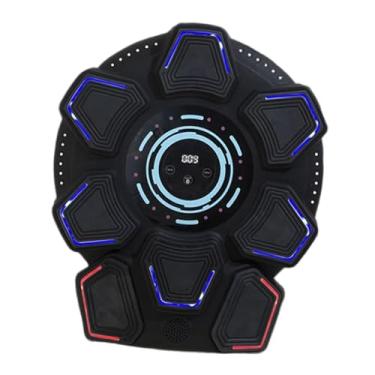 Imagem de menolana Máquina de treinamento de boxe musical, almofada de socos, prática de boxe relaxante doméstica, alvo de parede, alvo musical rítmico, Preto