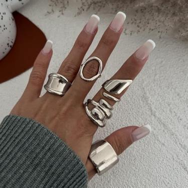 Imagem de Conjunto de anéis empilháveis para mulheres, anéis de articulação empilháveis ajustáveis, joias modernas e versáteis, presentes de Natal presentes de amizade para mulheres dia dos namorados, Medium