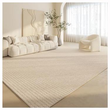 Imagem de SPXMQSS Tapetes de área laváveis à máquina, tapetes grandes para sala de estar, macios, antiderrapantes, para decoração de casa, escritório, casa, marrom claro