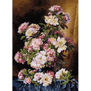Imagem de Merejka Counted Cross Stitch Kit Lush Peonies