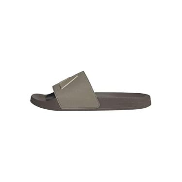 Imagem de adidas Sandália de chuveiro unissex Adilette para adultos, Argila/Trace Khaki/Earth Strata, 9 Women/8 Men