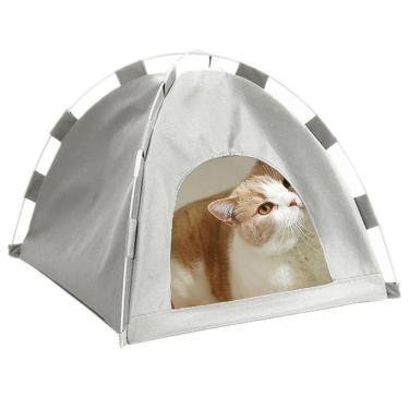 Imagem de Tenda Portatil Casinha Dobravel Barraca Gatos Cachorro Pet Animais Estimaçao Caminha Arranhador Dobravel Portatil