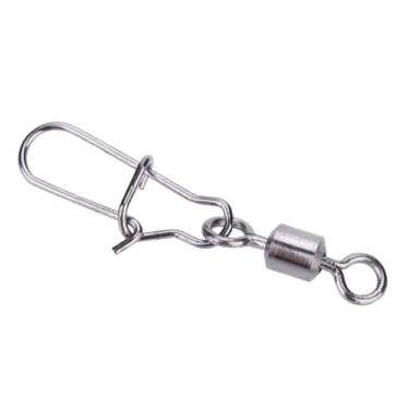 Imagem de Cryfokt 50 Peças de Aço Inoxidável Pino Giratório de Pesca Rolamento Giratório para Experiência de Pesca Suave para Pescadores (4#)