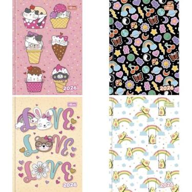 Imagem de Agenda 2026 Spice Feminina Capa Dura Costurada 112 fls. 123 mm x 166 mm | Pacote com 5