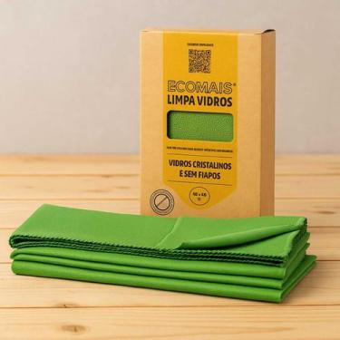 Imagem de Par Pano Mágico Ákora Ecomais Limpa Vidros Espelhos Sem Fiapos