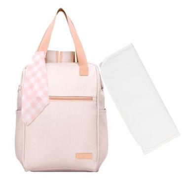 Imagem de Mochila Maternidade Pirulitando G+Trocador Encanto Marfim - Pirulitand