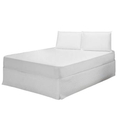 Imagem de Capa Protetora de Colchão Impermeável Queen Branco Polipropileno 198x158x30cm com Elástico