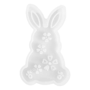 Imagem de Molde de Resina para Suporte de Vela,Peça Central De Coelho Em Concreto E Cimento Para Arte E Artesanato | Molde de Criação | Para Decoração de Casamento Festa Casa Sala Mesa de Jantar Centro de Mesa