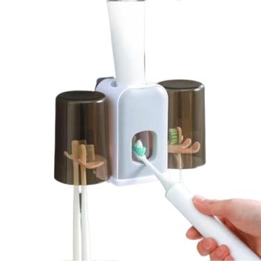 Imagem de Porta Escova de Dentes com Esterilizador UV e Dispenser de Pasta – Suporte Automático para Banheiro(MODELO SIMPLES)