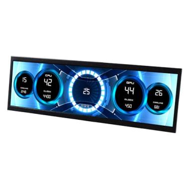 Imagem de VSDISPLAY 14,5 polegadas 14,5 polegadas 2560x720 2K IPS LCD monitor barra esticada para computador PC case GPU CPU monitor de tela secundária, suporta entrada de vídeo USB-C