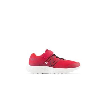 Imagem de New Balance Tênis de corrida infantil 520 V8 Bungee Lace, Team Red/Black/White, 16