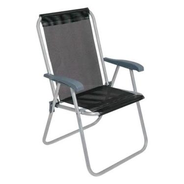 Imagem de Cadeira de Praia Alta Relax Comfort em Alumínio - Bel Fix, Preto