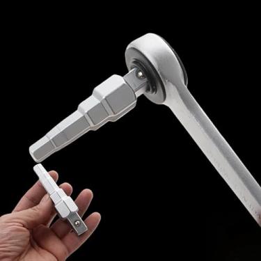 Imagem de Conjunto de 2 chaves de válvula quadrada para entrada e saída - ferramenta catraca com pagode (9 cm C) para tubo/válvula, prumo, água, automóvel - grau profissional, 1 conjunto