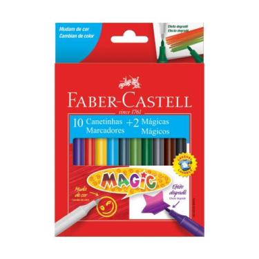 Imagem de Canetinha Hidrográfica Magic 10 cores + 2 mágicas - Faber Castell