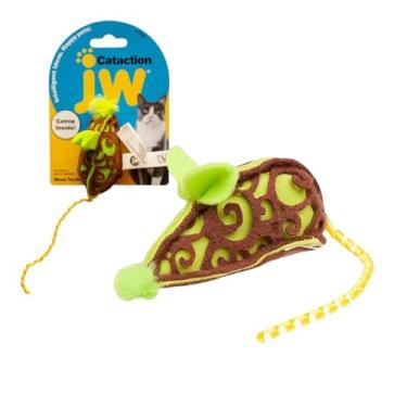 Imagem de Brinquedo para Gatos Ratinho com Catnip Orgânico, Cauda Longa, Verde, 20cm