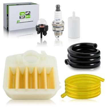 Imagem de partszen Filtro de combustível de ar para Husqvarna 340 345 346xp 350 351 353 Kit de ajuste de carburador de motosserra com lâmpada de primer de vela de ignição de linha de combustível