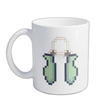 Imagem de Caneca Xícara de Café Porcelana 300ml Com Desenho Pixelated Hand Grips