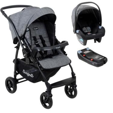 Imagem de Carrinho de Bebê Burigotto Travel Rio K 22 Base Mesclado Preto