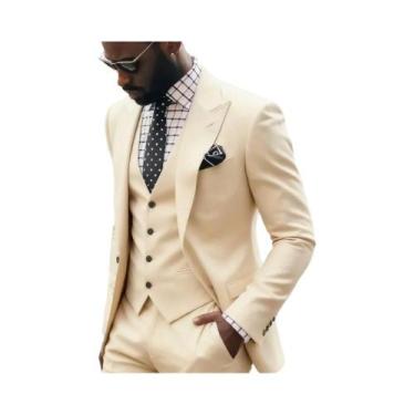 Imagem de Ternos Slim Fit Para Meninos Roxo Casual Inteligente Com Lapela Person