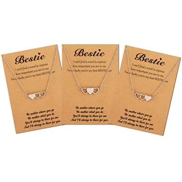 Imagem de Colar de Amizade para 2, 3, 4, 5, Best Friend BFF para mulheres, joias combinando de longa distância, presentes de Natal, presentes de Natal, Metal, Sem Pedra Preciosa