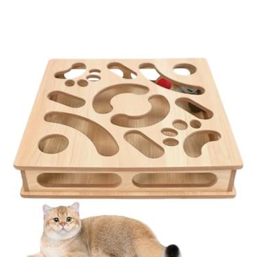Imagem de Brinquedos Interativos Para Gatos | Caixa de Entretenimento Arranhador com Bola com Sino - Inclui Brinquedos De Enriquecimento Com Sino E Bola - Para Tédio Mordedor Exercício Gatinho Cão Raças Pequena
